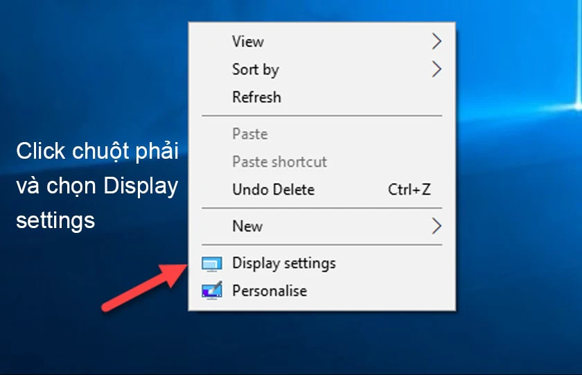 chọn Display settings