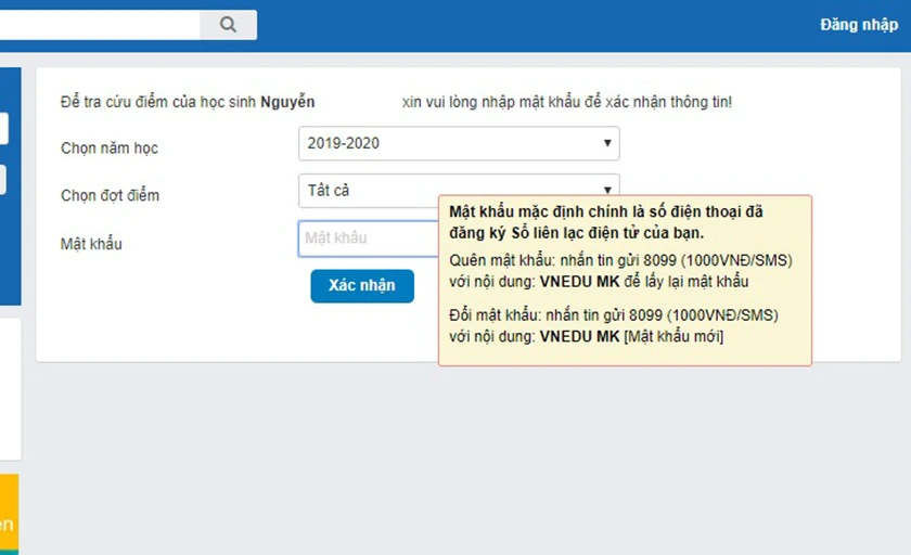 Tra cứu vãn điểm tiếp thu kiến thức bên trên PC ở webite Vnedu Connect (tracuu.vnedu.vn)