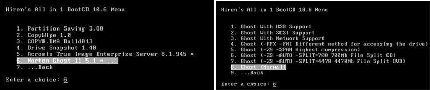 Chọn Norton Ghost 11.5.1 →  Ghost (Normal).