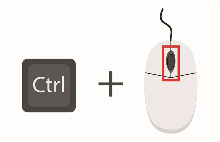 Cách thu nhỏ giao diện màn hình máy tính bằng chuột và bàn phím