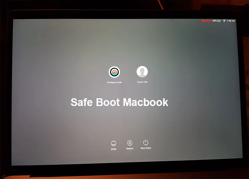 Kiểm tra file hệ thống khi Macbook không lên màn hình bằng Safe Boot Macbook
