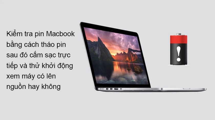 macbook không lên nguồn