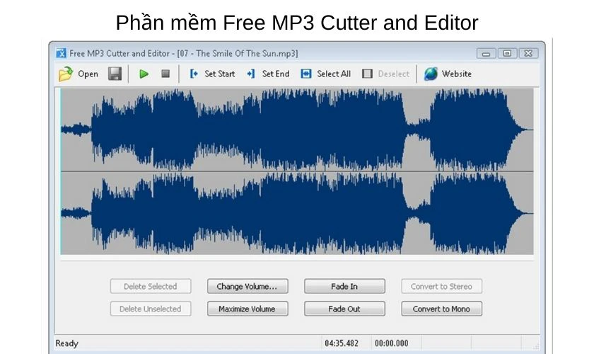 phần mềm cắt nhạc Free MP3 Cutter and Editor