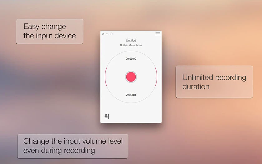 Ghi âm  trên macbook bằng phần mềm Recordam