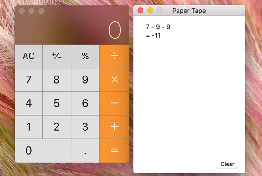 Cách sử dụng Paper Tape trong Calculator trên Macbook