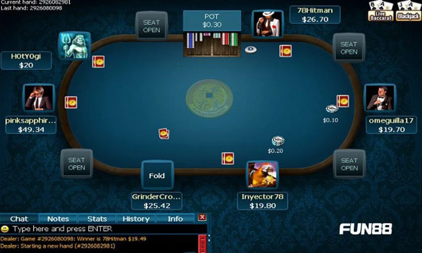 Trang web Fun88 Poker - game poker online