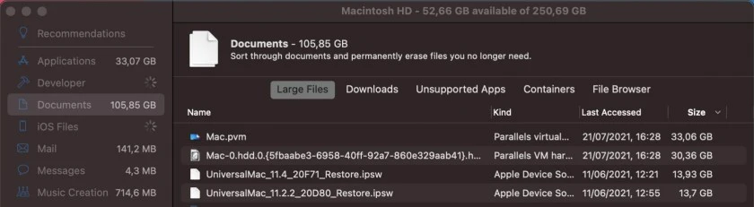 Xóa file dung lượng lớn trên Mac OS