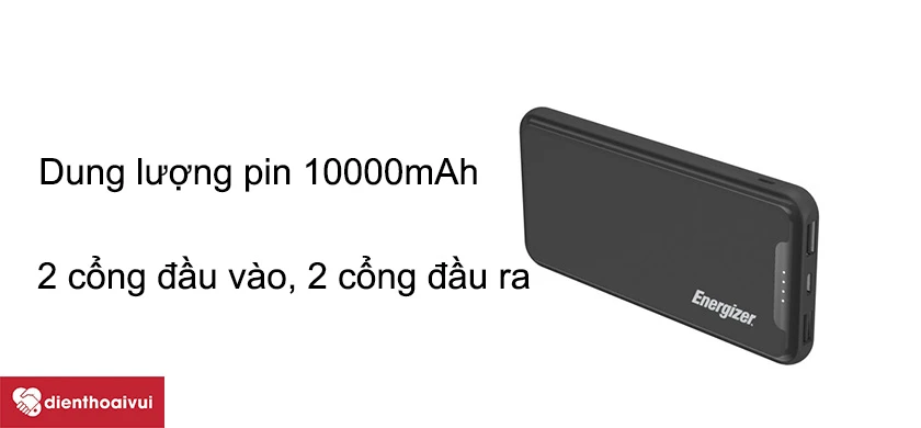 Pin dự phòng Energizer 10.000mAh Type-C (UE10052)