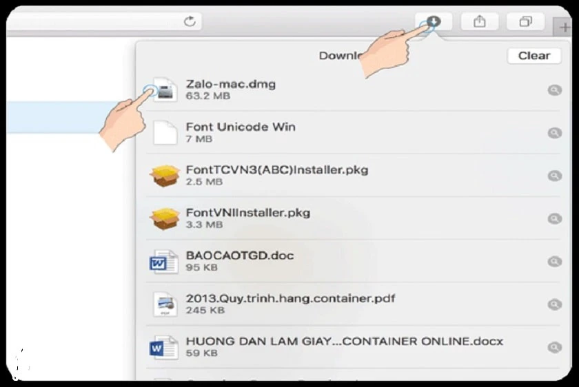 zalo cho macbook - bước 2: Click chọn biểu tượng Zalo