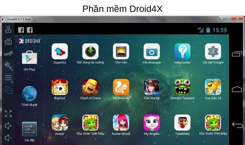Phần mềm giả lập Android trên Macbook Droid4X