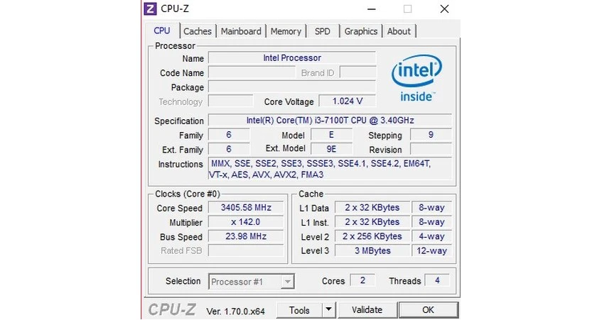 Sử dụng CPU-Z đểkiểm tra tổng quan CPU máy tính