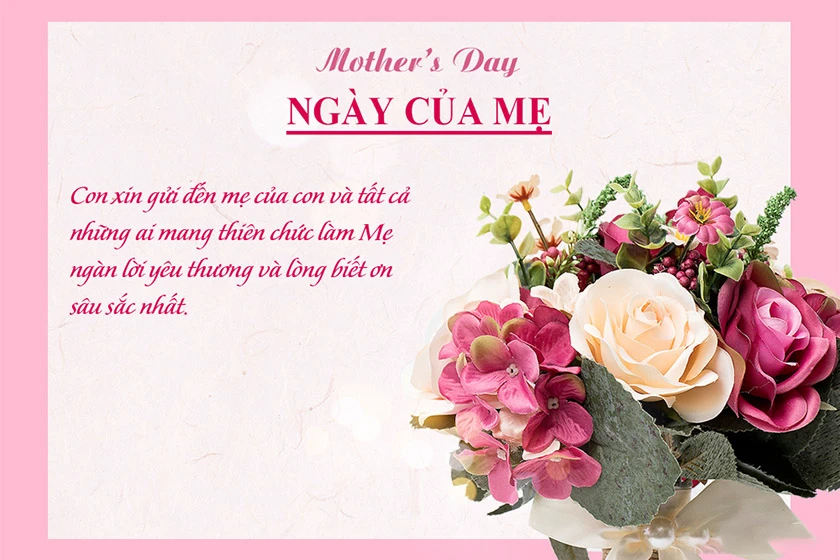 Mừng ngày Mother’s Day với lời chúc biết ơn