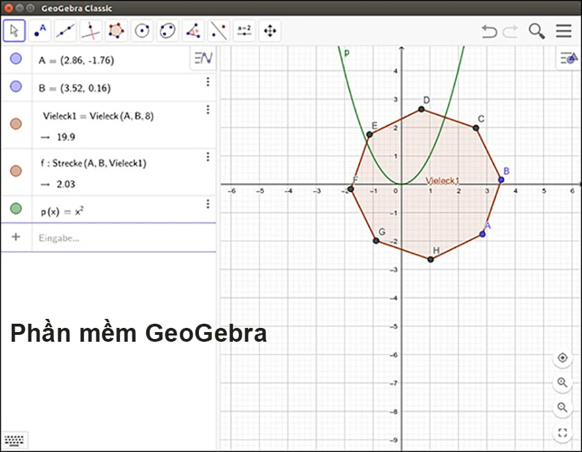 Phền mềm vẽ đồ thị online GeoGebra