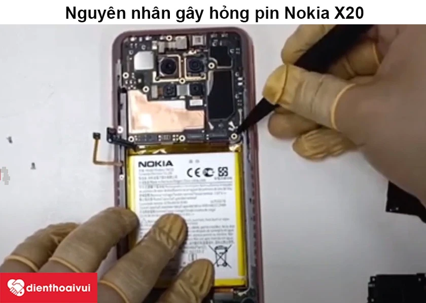 Nguyên nhân gây hỏng pin Nokia X20