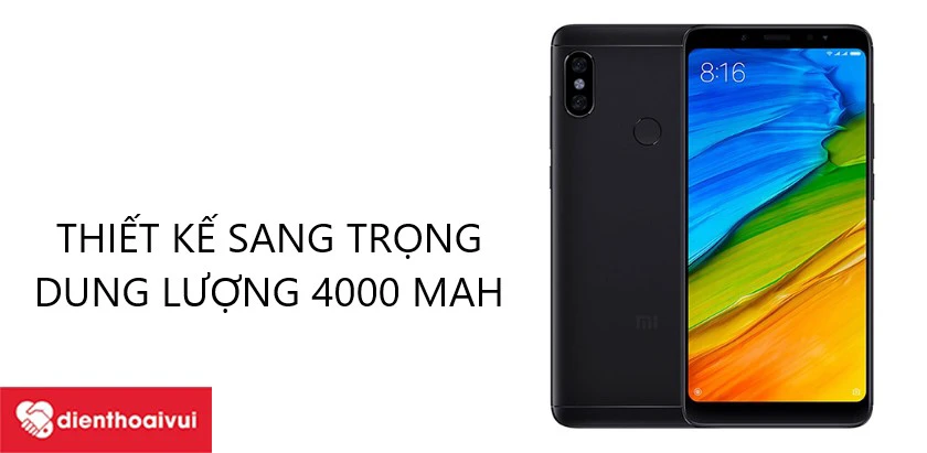 Xiaomi Redmi Note 5 thiết kế đẹp mắt, pin dung lượng 4000mAh 