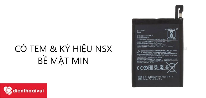 Cách lựa chọn pin Xiaomi Redmi Note 5 Lehehe chính hãng uy tín