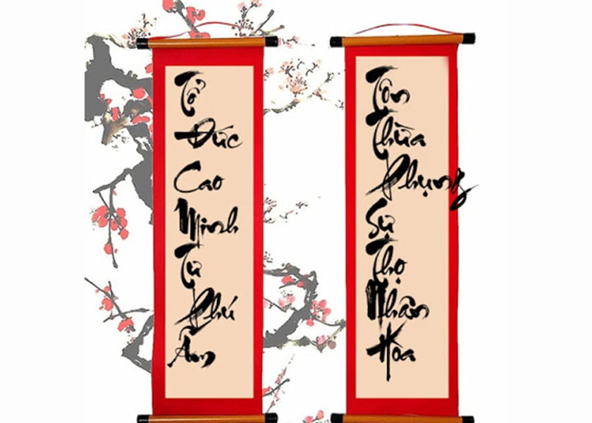 Câu đối chữ Hán hay ngày Tết