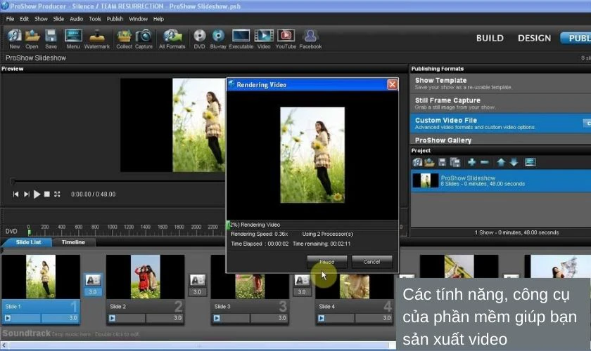 Cách xuất video trong Proshow Producer chi tiết