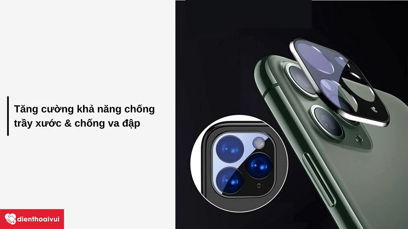 Miếng dán camera chống va đập S-Case iPhone 11 Pro