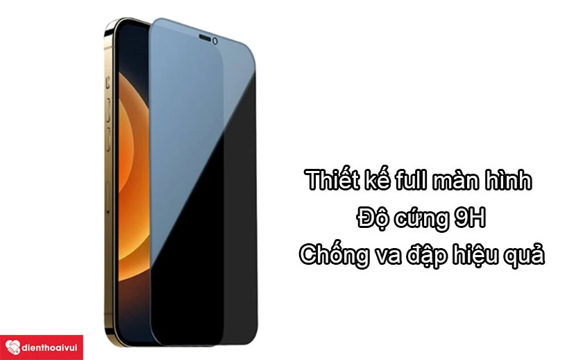 Thiết kế tối ưu của cường lực iPhone 12 Pro Max Kingkong chống nhìn trộm