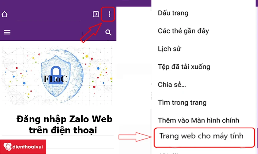 Đăng nhập Zalo Web trên điện thoại cực đơn giản