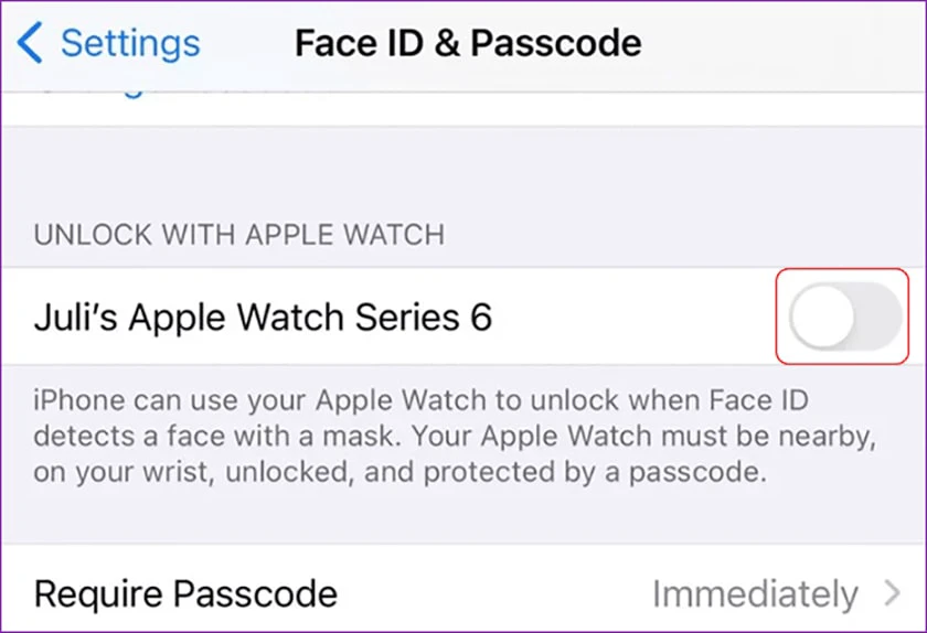 tính năng ios 14.5- Mở khóa iPhone bằng Apple Watch trong khi mang khẩu trang