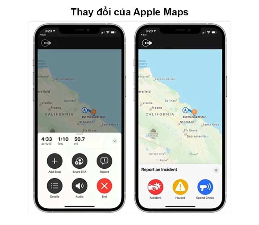 Thay đổi của Apple Maps