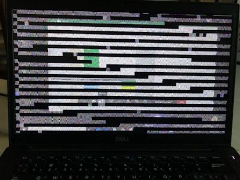 Màn hình laptop HP bị nhiễu