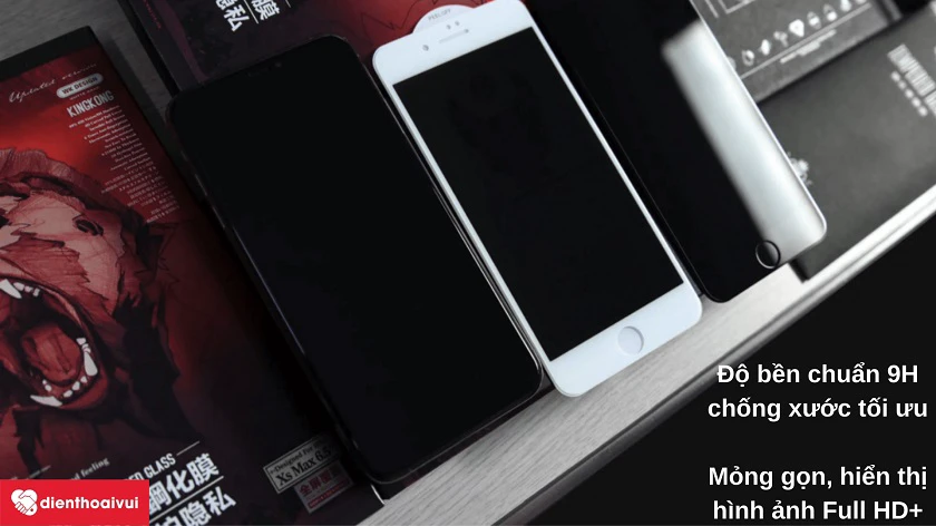 Miếng dán chống va đập KingKong iPhone 12 / 12 Pro chống nhìn trộm