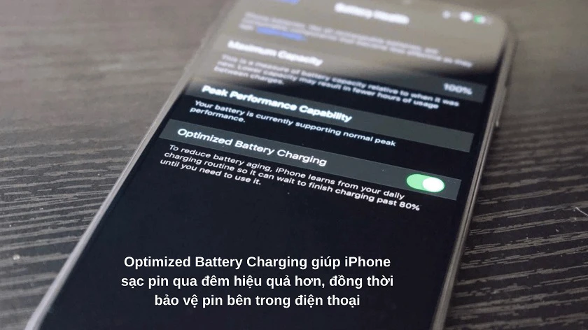 Optimized Battery Charging - Sạc pin tối ưu hoá khiến iPhone chỉ sạc đến 80
