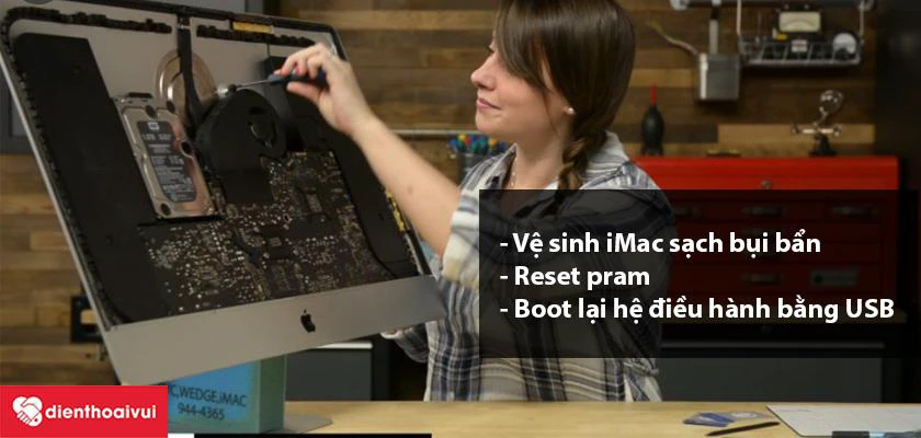 Sửa lỗi không lên hình iMac 20 inch Early 2008 A1224 EMC