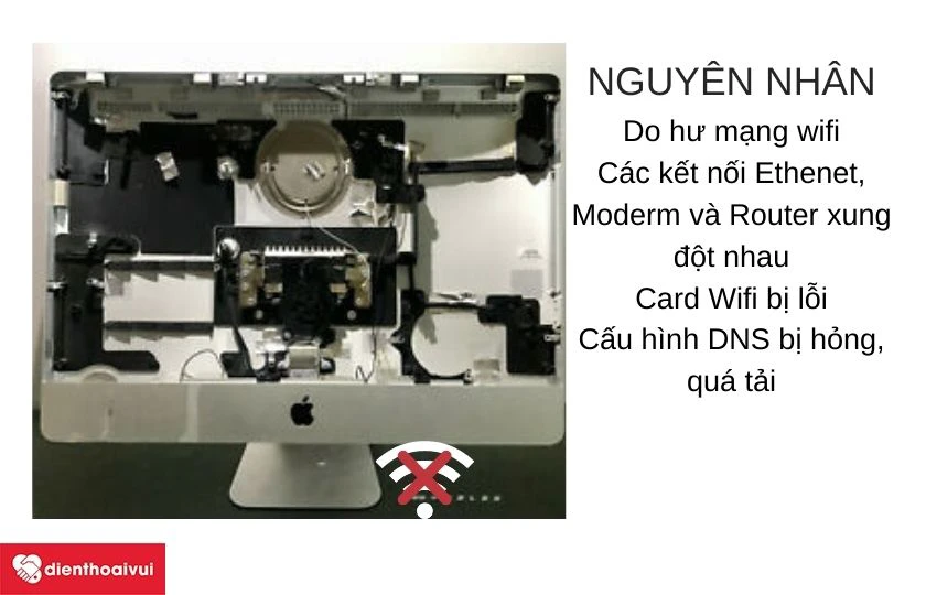 Nguyên nhân lỗi kết nối Wifi của iMAC 21,5 Inch Late2009 A1311 EMC 2308