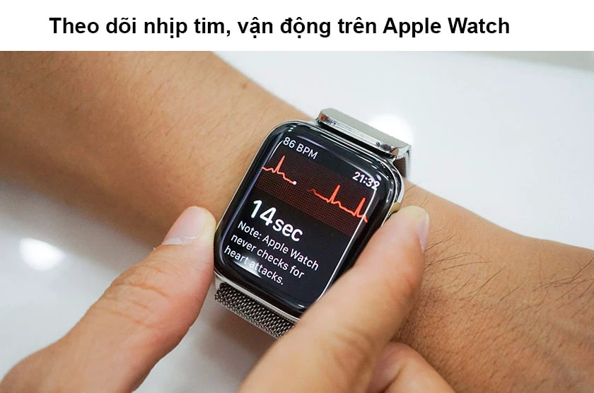 apple watch đo nhịp tim theo dõi sức khoẻ trên apple watch
