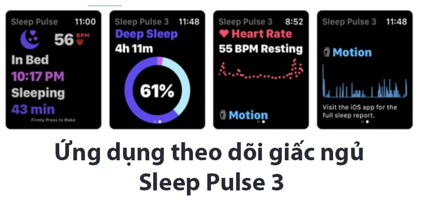 Ứng dụng theo dõi giấc ngủ trên Apple Watch 4, series 5- Sleep Pulse 3 