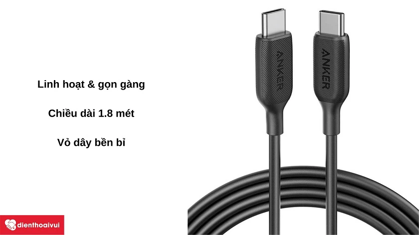 Cáp sạc Anker PowerLine III USB-C to USB-C 2.0 A8853