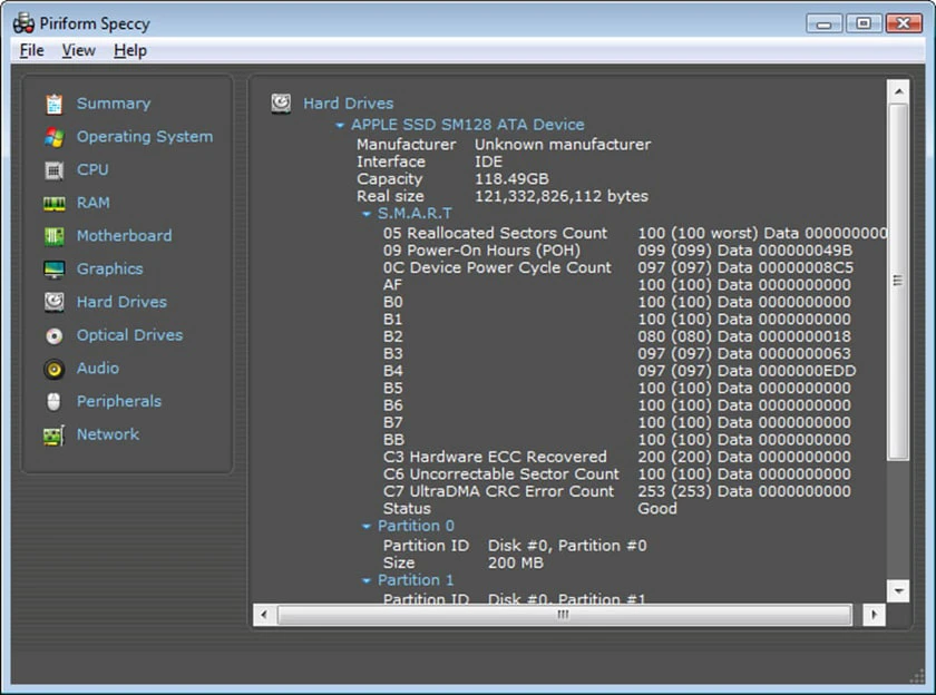 Speccy - phần mềm đo nhiệt độ CPU