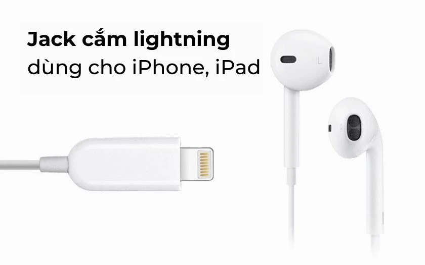 Tai nghe Apple Earpods cổng Lightning MMTN2
