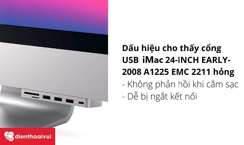Thay cổng USB iMac 24-inch Early-2008 A1225 EMC 2211