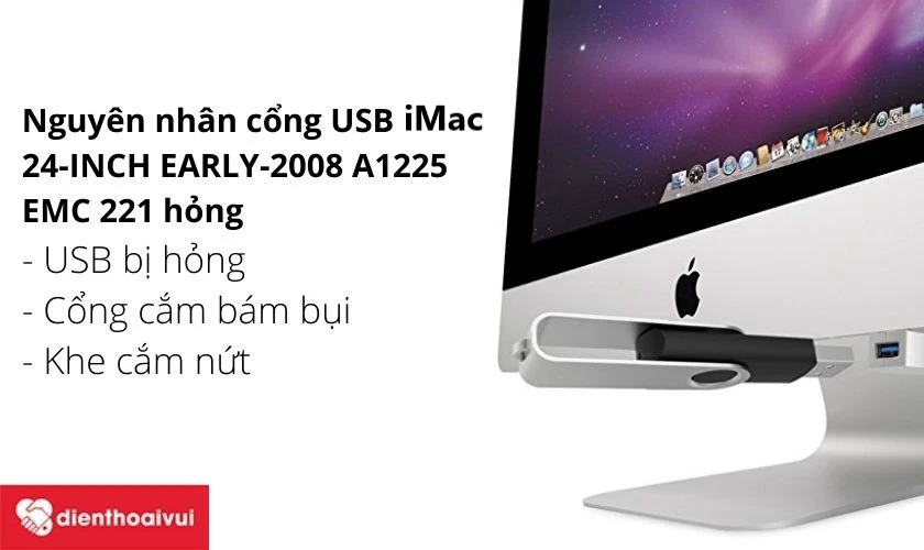 Thay cổng USB iMac 24-inch Early-2008 A1225 EMC 2211