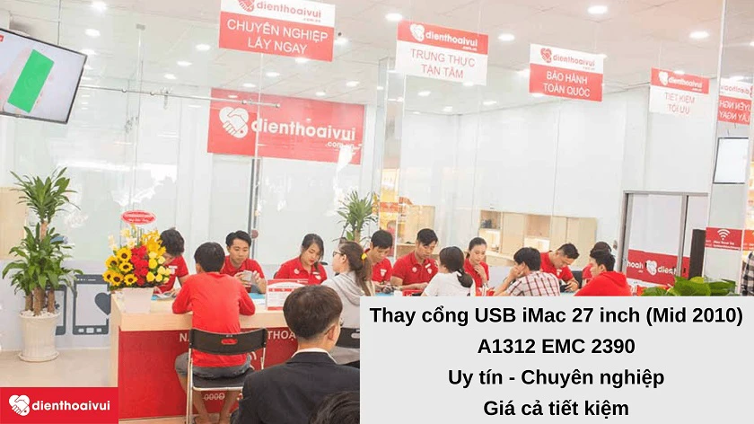Thay cổng USB iMac 27 inch MID 2010 A1312 EMC 2390 