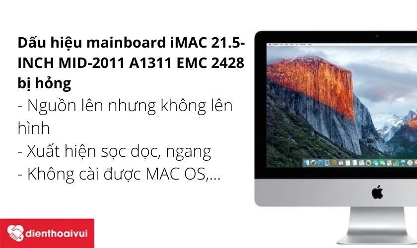 Thay mainboard iMac 21.5-inch MID-2011 A1311 EMC 2428 