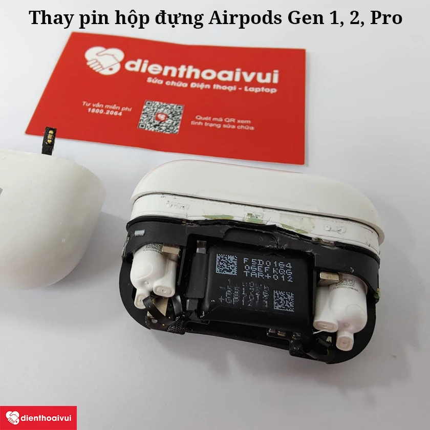 Bảng giá thay pin hộp đựng Airpods Gen 1, 2, Pro chi tiết?