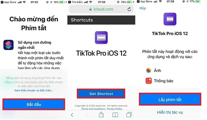 Bước 1: Tải và cài đặt TikTok Pro tại https://apps.apple.com/us/app/shortcuts/id915249334