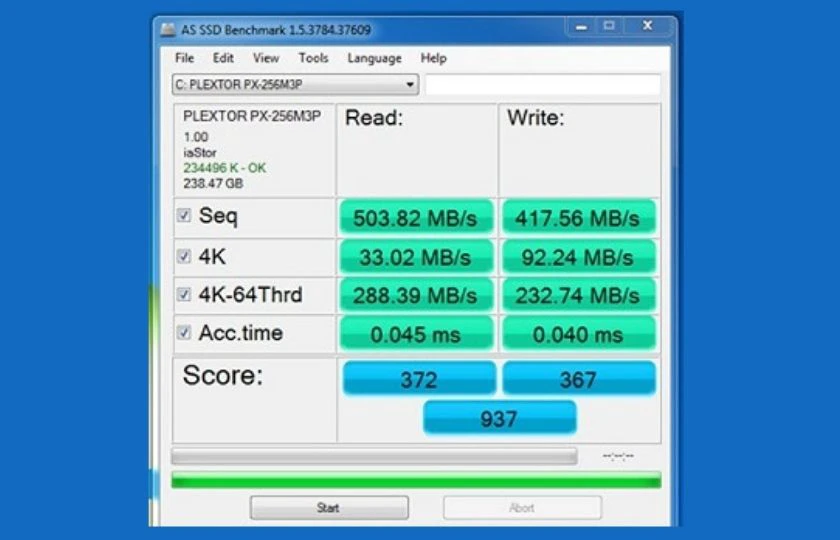 Kiểm tra tốc độ SSD bằng AS SSD BenchMark (Windows)