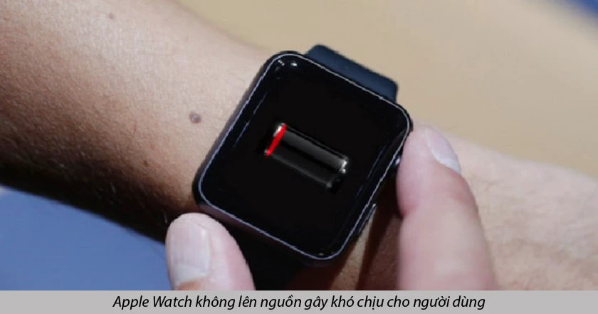 apple watch bị lỗi màn hình bị đen, không lên nguồn