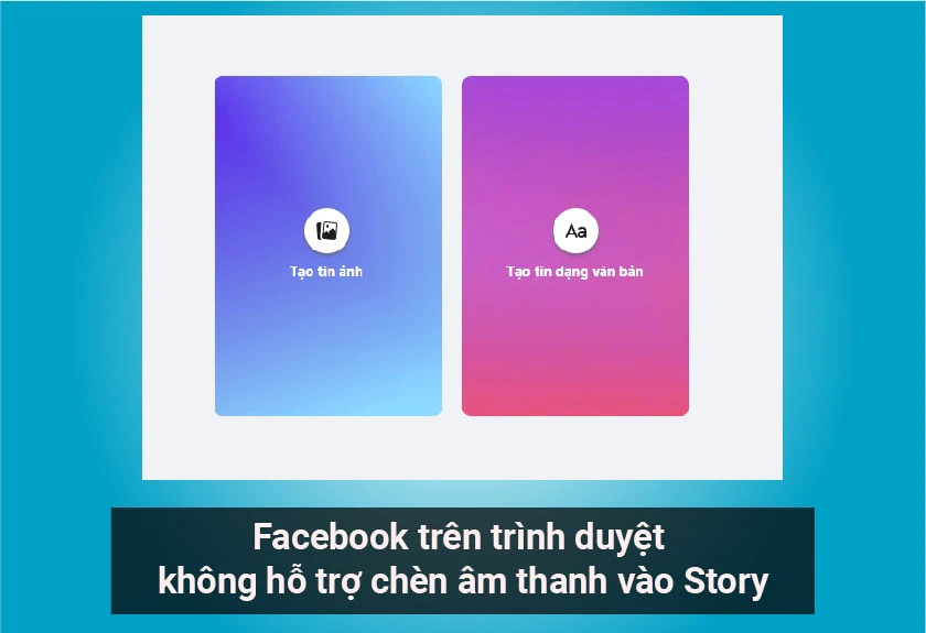 Tại sao story facebook không có nhạc?