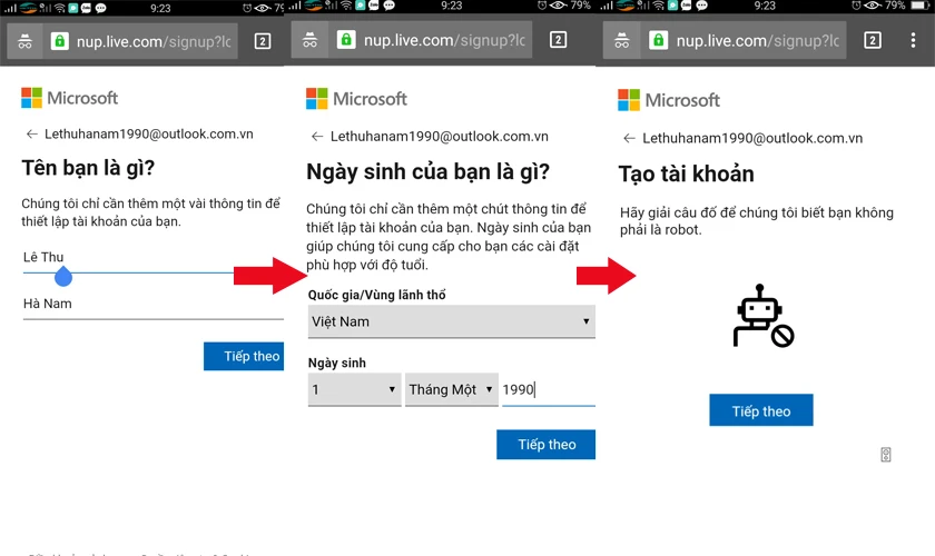 tạo email mới - outlook