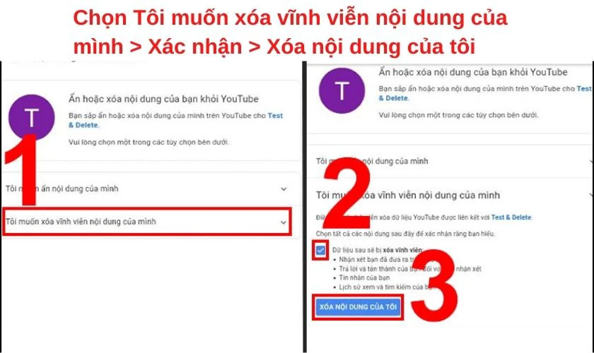 xóa bằng điện thoại