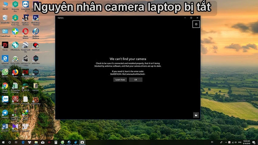 tại sao camera laptop không mở được