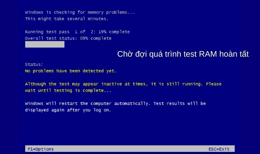 Test RAM bằng công cụ Windows Memory Diagnostic